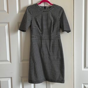 Banana Republic Checkered Short Sleeve Professional Dress